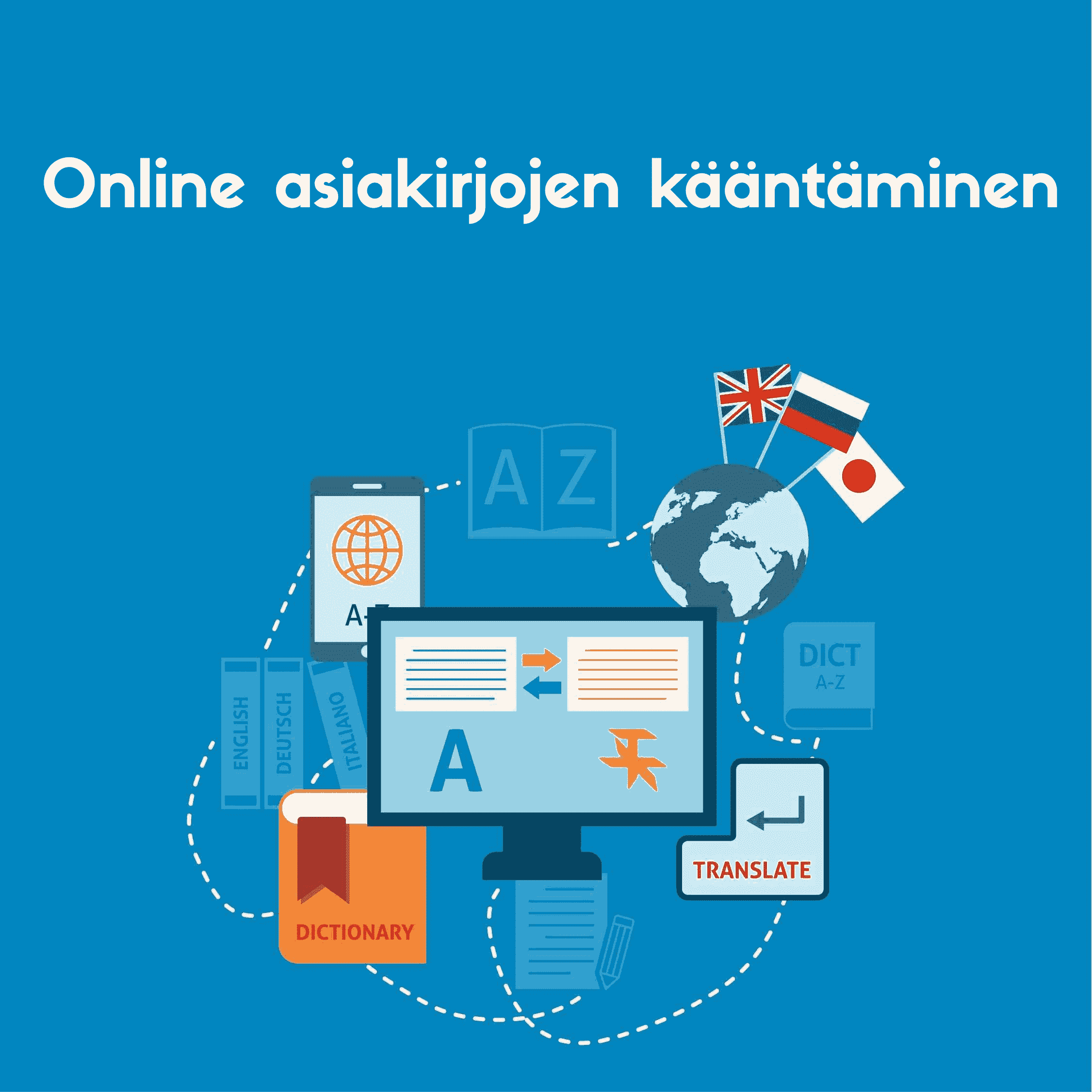 Tämä kuva antaa sinulle käsityksen siitä, miten online-asiakirjan käännöstyökalu toimii kääntää asiakirjan.